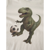 NAME IT Bluse Voto Antique White Dino Football